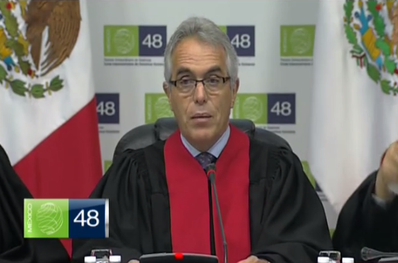 The Inter-American Court of Human Rights holds a hearing in the case during its 48th Extraordinary Session.Credit: IACtHR