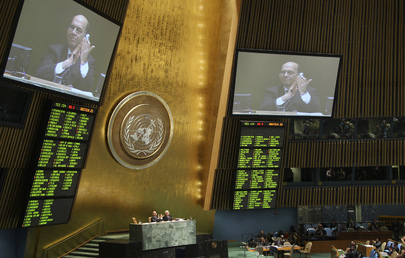 The UN General Assembly approves the Arms Trade Treaty.Credit: UN