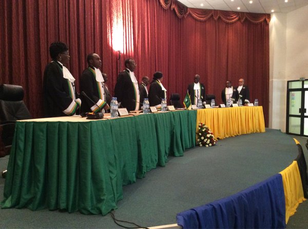 Composition of the African Court on Human and Peoples' Rights in the case of Alex Thomas v. Tanzania.Credit: AfCHPR